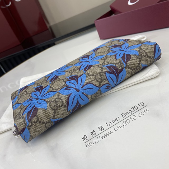 Gucci專櫃古馳2025早秋系列最新款花卉印花男女款拉鏈長錢包錢夾 jh2688型號：841150